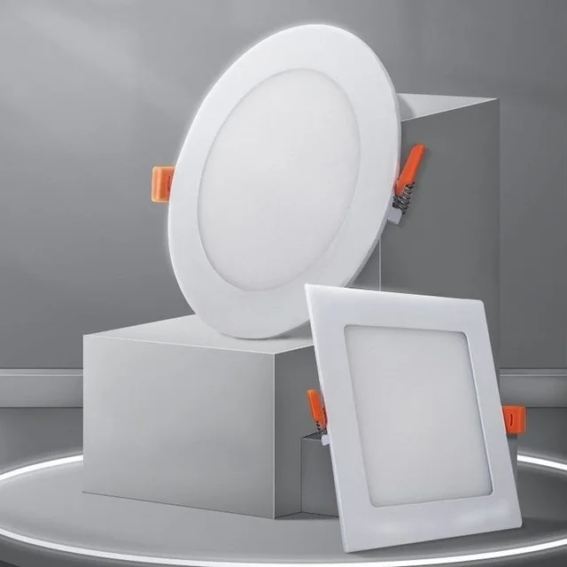 JSL LIGHTS AP078 Slim Metal Body Panel Light 8W–30W Round & Square for Home - Warm White, Square, 8W