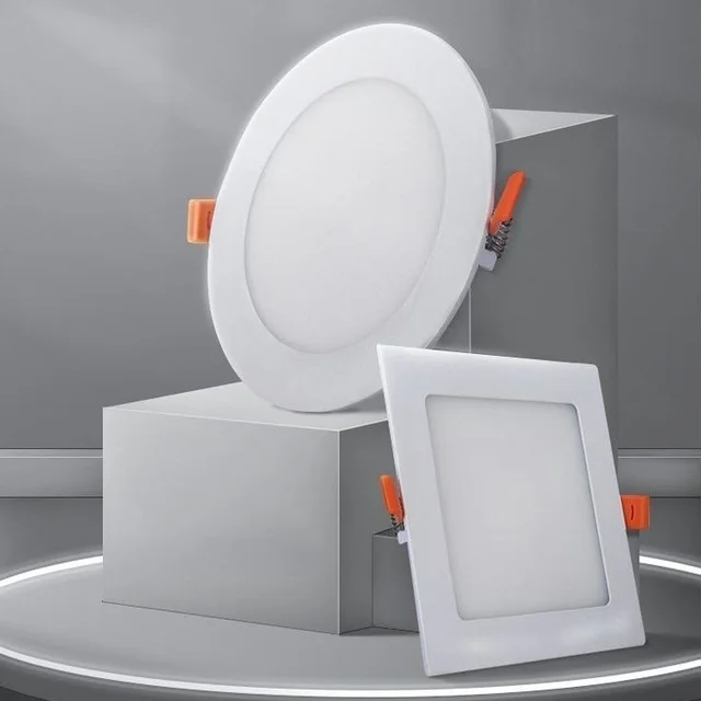 JSL LIGHTS AP078 Slim Metal Body Panel Light 8W–30W Round & Square for Home - Cool White, Square, 12W