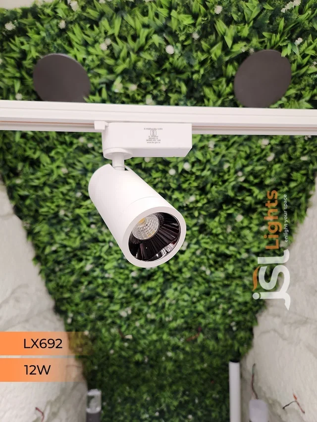 LX 692 12W LED Track Spotlight White Body - 12W, 4000K, White