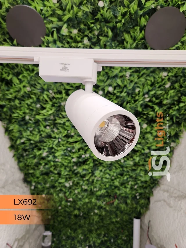 LX 692 18W LED Track Spotlight White Body - 18W, 3000K, White