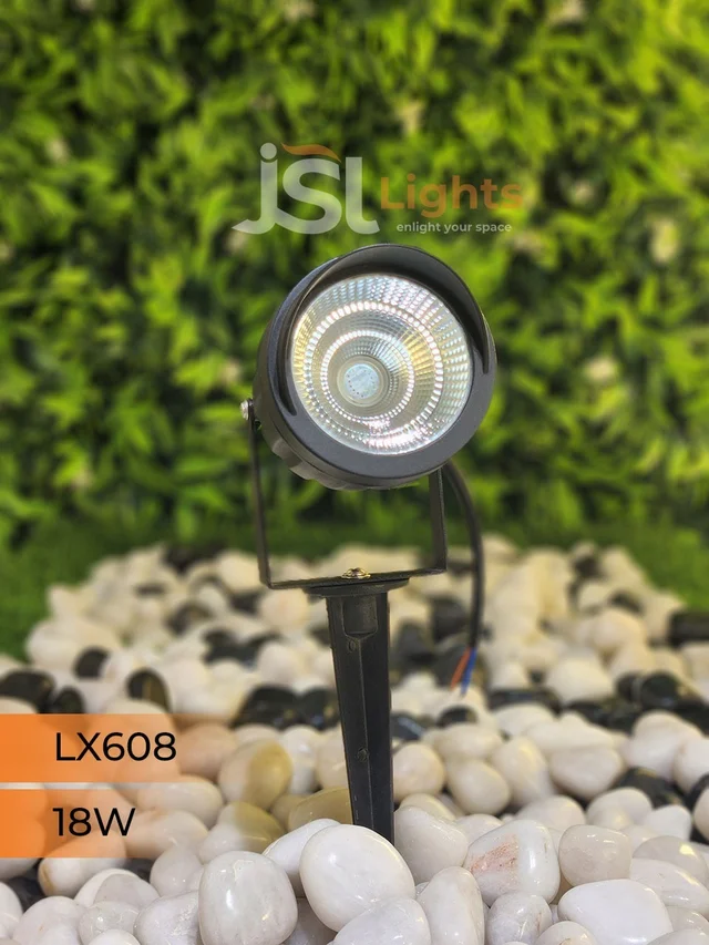LX LED LX 608 18W RGB Auto Colour Changing LED Garden Spike Light IP65 | Outdoor Plant & Tree Spotlight | LX Lighting by JSL Lights Delhi - RGB, 18W