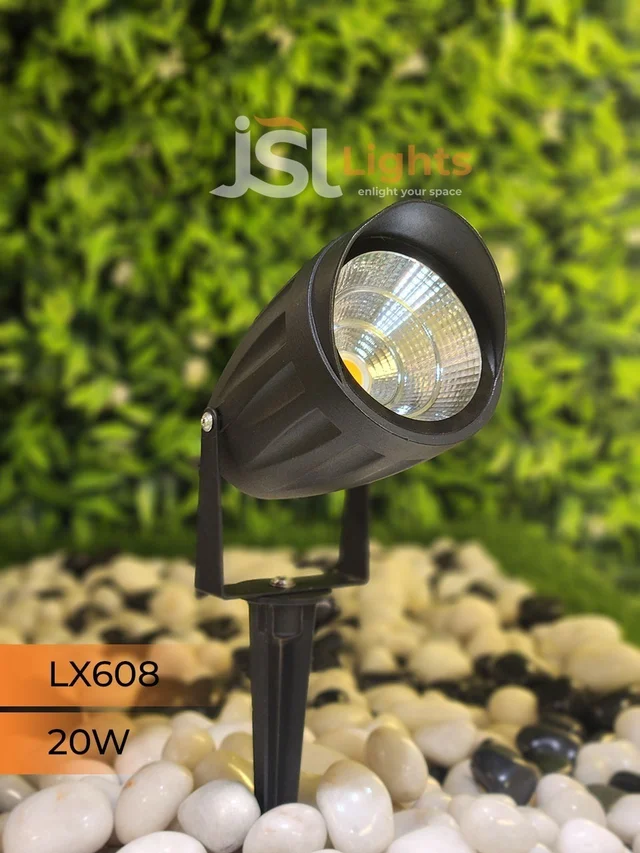 LX LED Shop LX 608 20W LED Garden Spike Light, 3000K Warm White, IP65 for plant and landscape lighting. LX Lighting by JSL Lights, Delhi. Wholesale India. - 20W