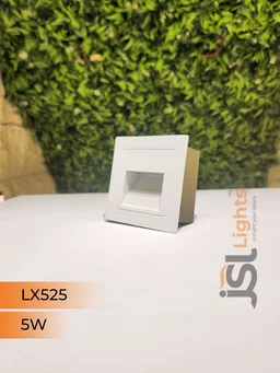 LX525 3W LED Foot Light Black 2 Module Aluminium Warm White 3x3 Inch | Modern Wall Step Light - 5W, White