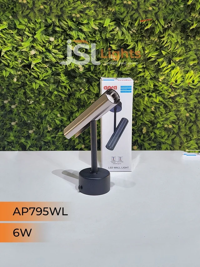 APRA AP795 6W Black RG Surface Wall Cob Focus Light - 6W, 3000K, Black PB