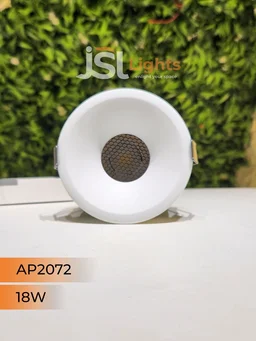 APRA AP 2072 18W White Deep Recessed COB Downlight - 18W, 3000K, White