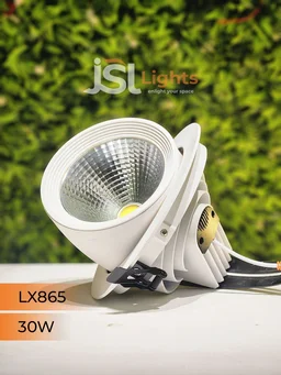LX 865 30W Round Zoom Deep Recessed COB Downlight - 30W, 6000K