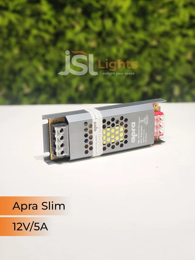 APRA 60W Slim 12V Led Strip Constant Current Driver - 60W/5AM
