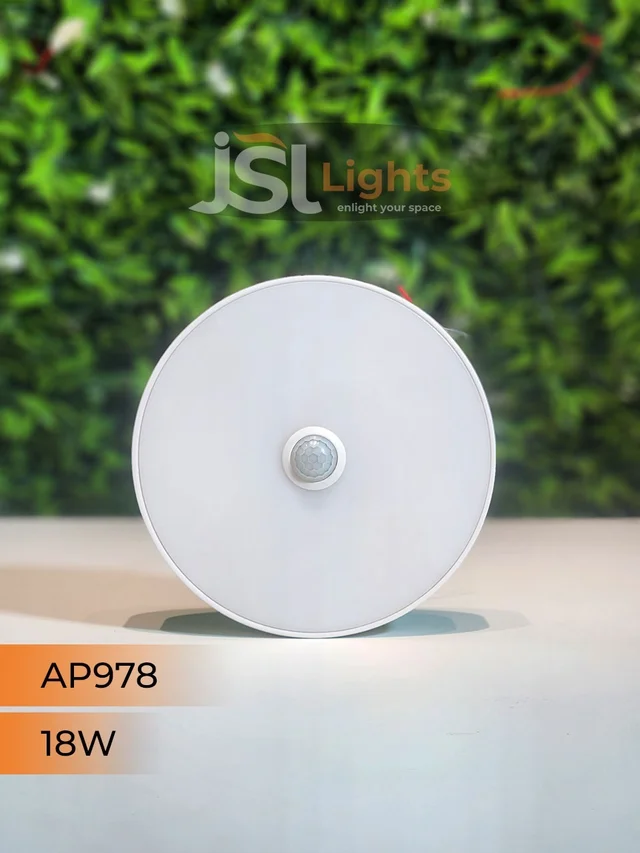 APRA 978 12W Sensor Round Surface Diffuser Panel Light - 18W, 4000K