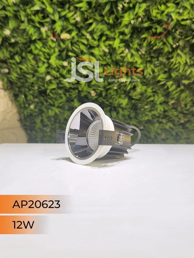 APRA AP 20623 12W 3CCT White Deep Recessed COB Downlight SS Reflector - 12W, 3CCT, White