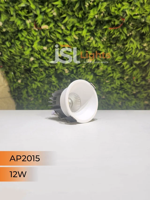 APRA 2015 Deep Recessed COB Downlight | Black & White Body, CRI 80, 130 Lumens/Watt, 2 Year Warranty - 12W, 4000K, White