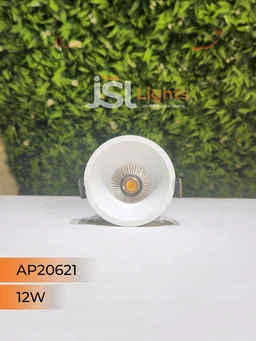APRA 20621 12W Recessed COB Downlight – Premium Quality LED with Philips Driver" - 12W, 3000K, White