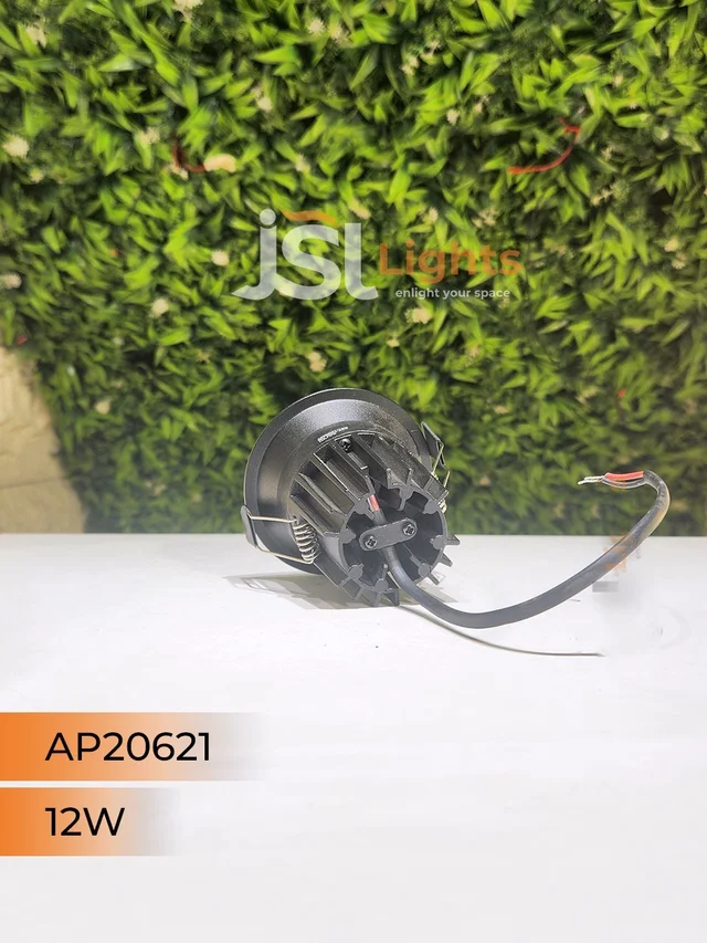 APRA 20621 12W Recessed COB Downlight – Premium Quality LED with Philips Driver" - 12W, 3000K, Black