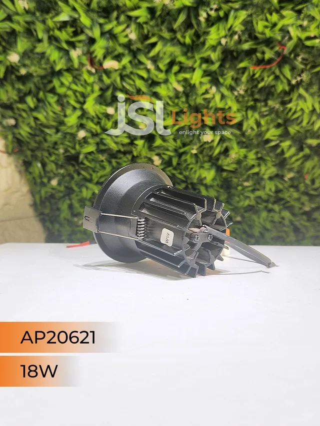 APRA 20621 18W Recessed COB Downlight – Premium Quality LED with Philips Driver" - 18W, 4000K, Black
