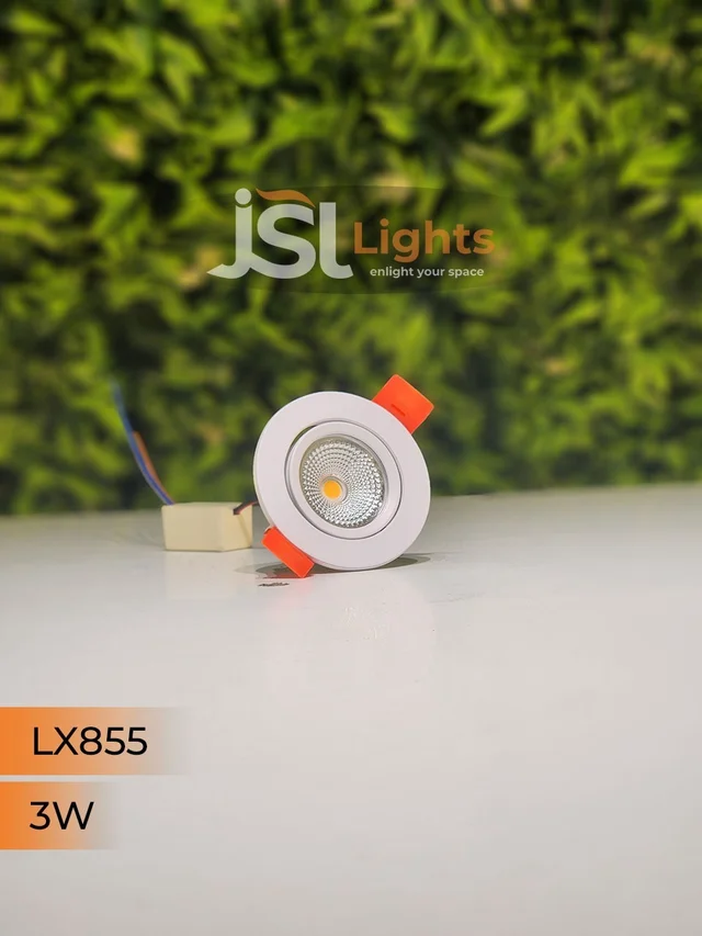 LX 855 3W Round Deep Recessed COB Downlight - 3W, 6000K