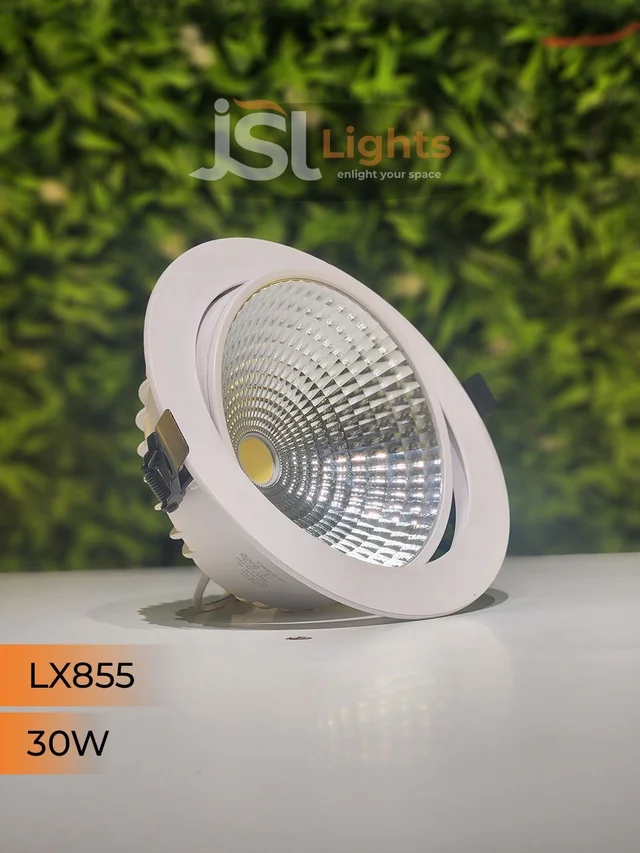 LX 855 30W Round Deep Recessed COB Downlight - 30W, 4000K