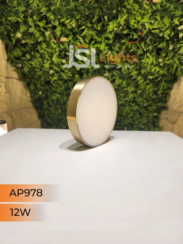 APRA AP978 12W Round Surface Diffuser Panel Light - 12W, 4000K, PB
