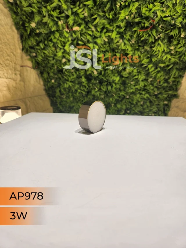 APRA AP978 3W Round Surface Diffuser Panel Light - 3W, 3000K, AB