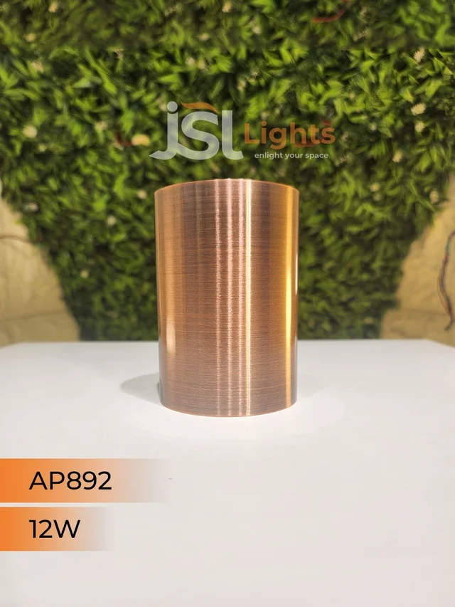 APRA AP892 12W Round CP Surface Cylinder Light - 12W, 3000K, CP