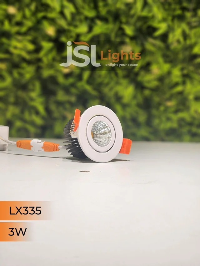 LX LX 335 50W COB Downlight for Saree, Cloth & Car Showrooms | Double Height Commercial LED | India - 3W, 6000K