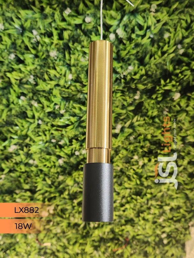 LX 882 Black GD 12W Surface Hanging Light - 18W, 3000K