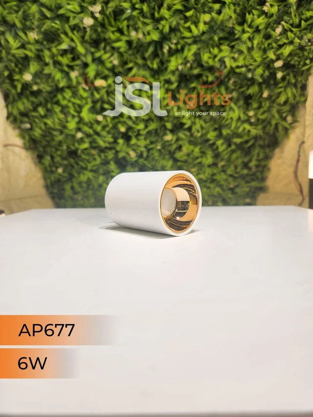 APRA AP677 6W Round Surface Cylindrical Light - 6W, 4000K, White