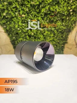 AP195 18W Adjustable Surface Cylindrical Light - 18W, 3000K, Black