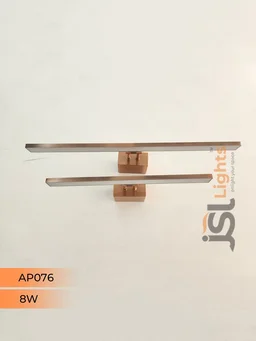 JSL/APRA 076 8W LED Wall Mirror Light & Picture Light, 3CCT Colour Changing, MS Body, Multiple Finish Options, 345mm - 8W, COPPER