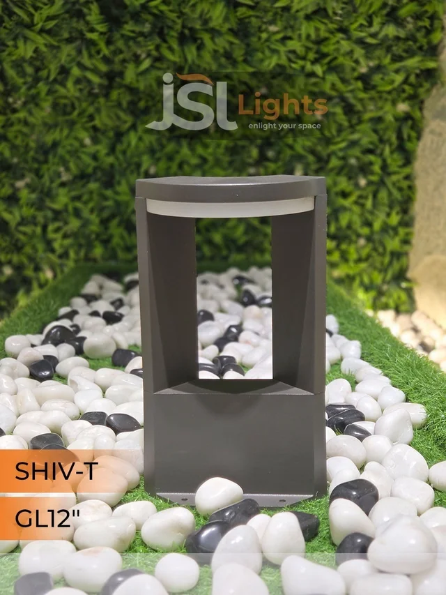 JSL LIGHTS JSL Shiv-T 12W LED Gate Bollard Light | Modern Exterior Aluminium Fixture - Price of 2pcs