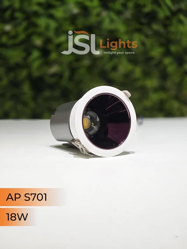 JSL LIGHTS JSL 701 COB Pull-Out Ceiling Spotlight 12W/18W | Anti-Glare Deep Recessed Design | Philips/Fulham LED Driver | 2-Year Warranty - 18W, 3000K