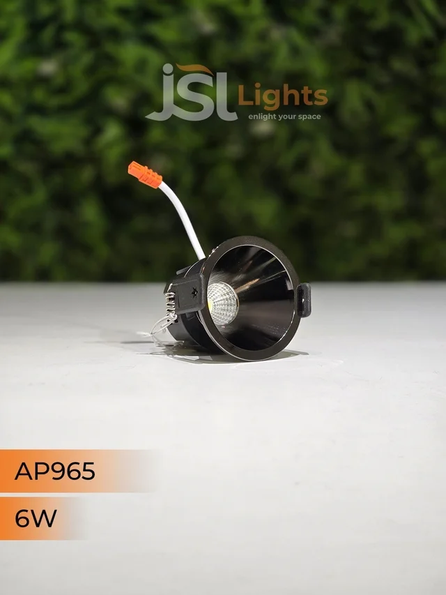 APRA 965 6W PB Round Deep Recessed COB Downlight - 6W, 3000K, PB