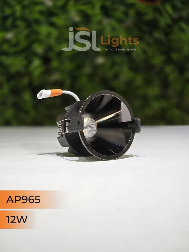 APRA 965 12W PB Round Deep Recessed COB Downlight - 12W, 3000K, PB