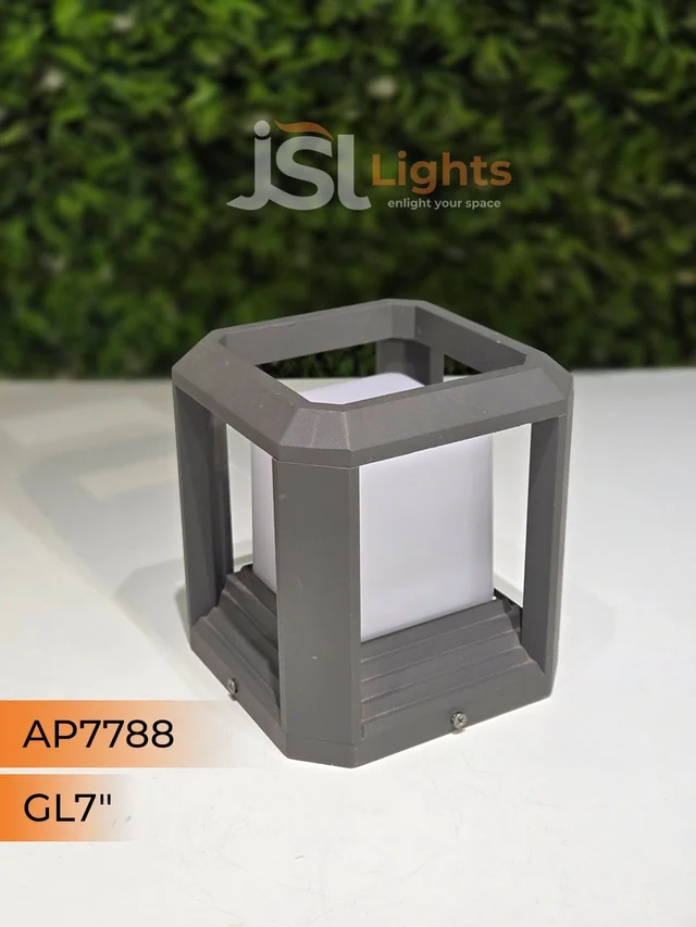 JSL 7788 7 Inches Outdoor Pillar Post Gate Light - Gate Light 7"