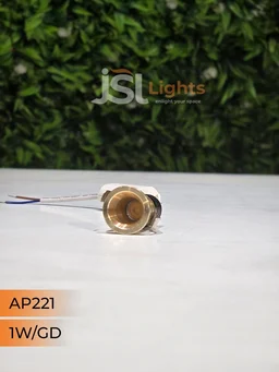 APRA 221 1W Black GD Deep Recessed COB Downlight - WW, BK GD