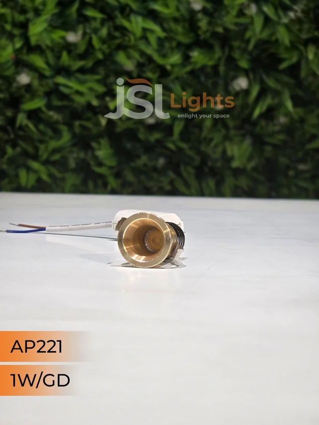 APRA 221 1W Black GD Deep Recessed COB Downlight - WW, BK GD