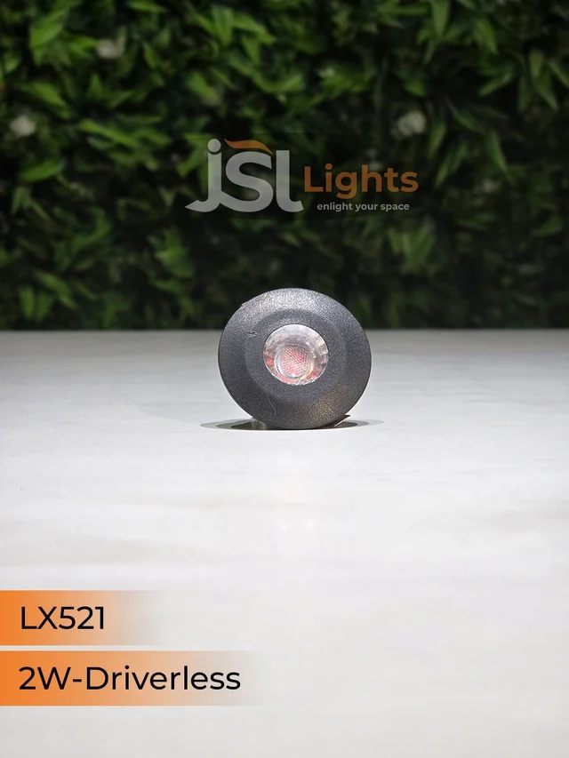 LX 521 2W Black Deep Recessed COB Downlight - 6000K, Black