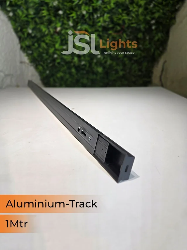 APRA 1Meter Aluminium White Ceiling Track Channel - 1M, BLACK