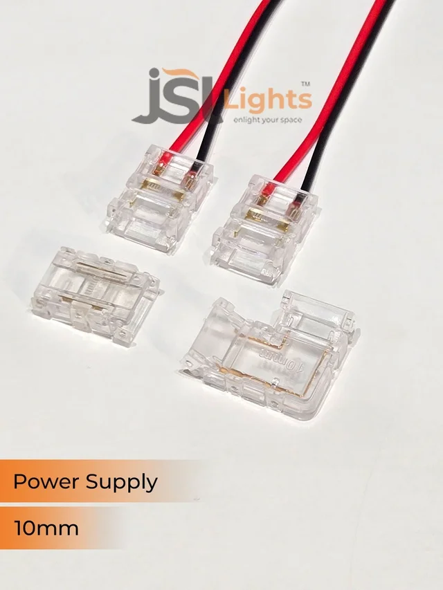 JSL APRA 10 mm Led Strip Jointer (20 Pcs Packing) - Wire With Jointer