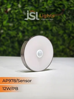 APRA Smart Motion Sensor LED Surface Panel Light 12W Round – AP978 Energy Efficient Diffuser Light - PB