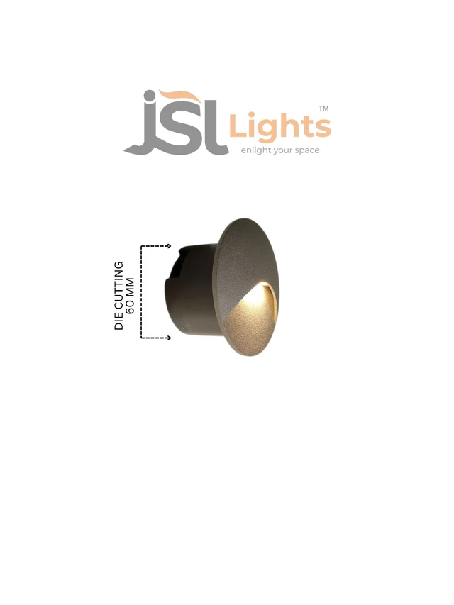 APRA D412- 3W Led Stair Foot Light Grey Body - 1 pcs
