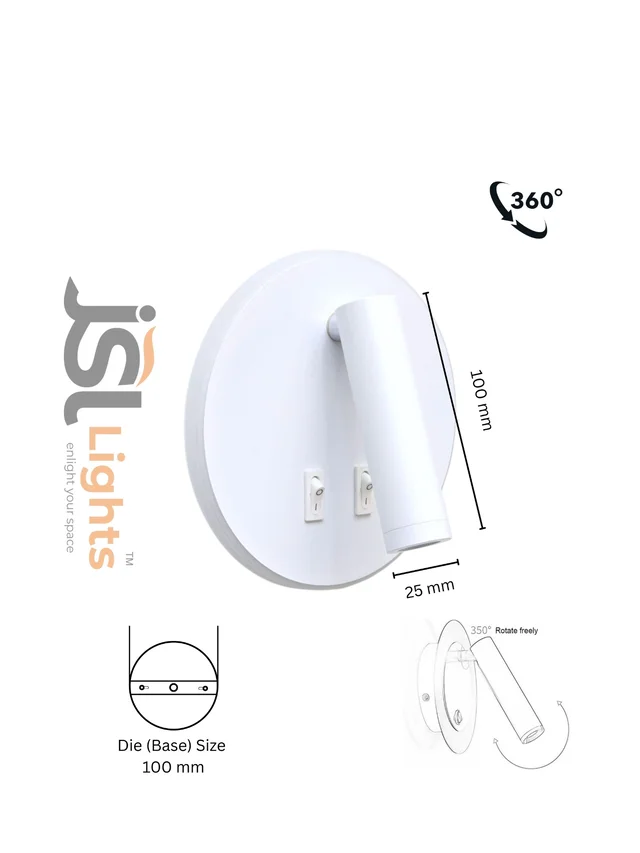 AP7079 - 12W White Wall Spotlight | New Premium Wall Focus light -