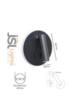 AP7079 - 12W Black Wall Spotlight | New Premium Wall Focus light -