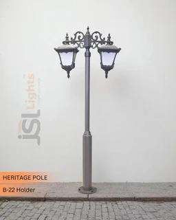 Heritage Pole Garden Light 3mt.aluminium Die Casting 10feet With 2 Lights -