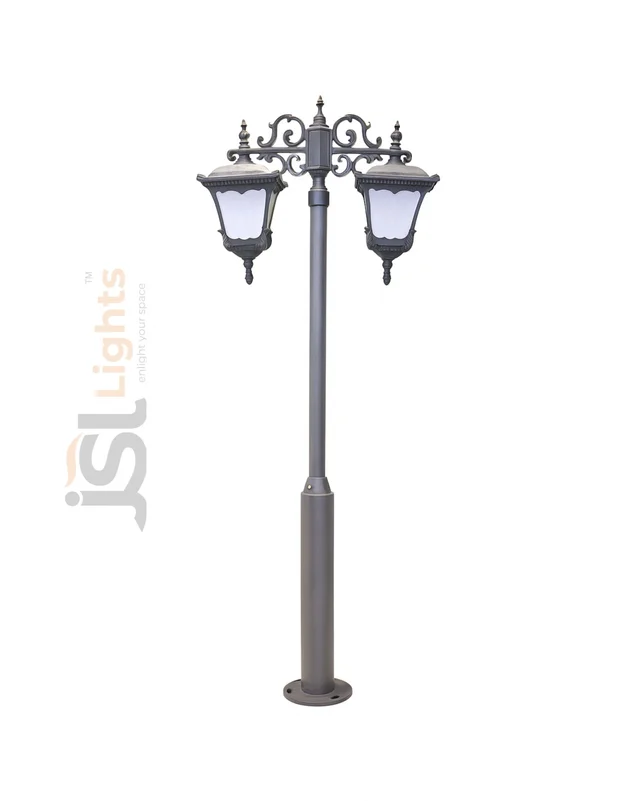Heritage Pole Garden Light 3mt.aluminium Die Casting 10feet With 2 Lights -