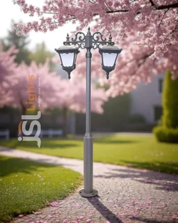 Heritage Pole Garden Light 3mt.aluminium Die Casting 10feet With 2 Lights -
