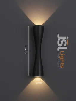 APRA Modern Double Head LED Wall Lamp - AP7026 ( 419 ) 14W Waterproof Wall Light Modern Wall Light - 14W, 3000K, BLACK, 1 Pcs