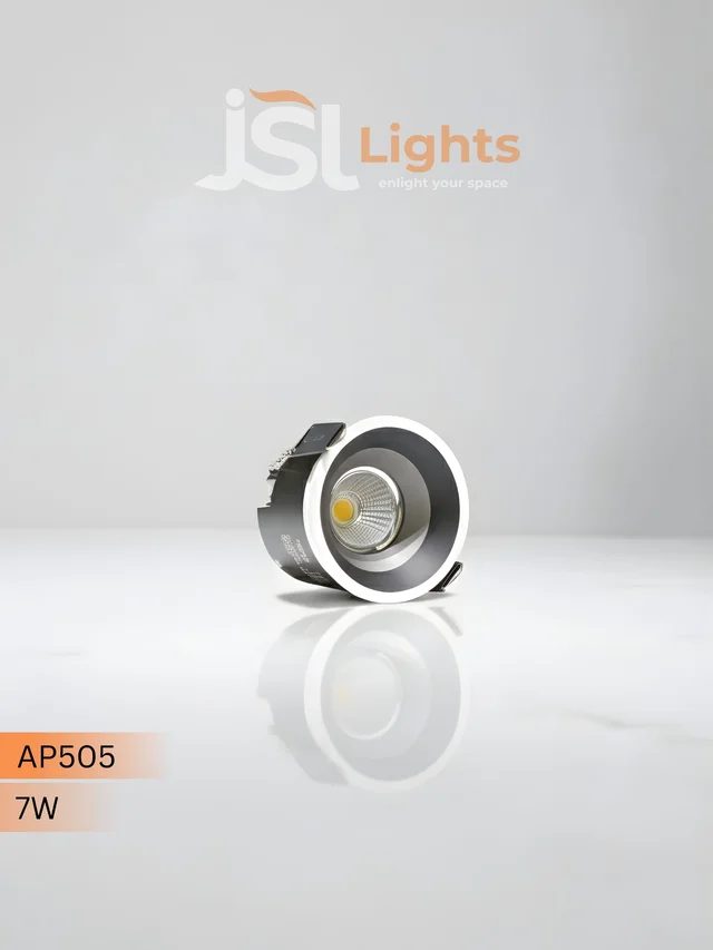 APRA AP-505 7W COB LED Recessed Downlight - Premium Black Ceiling Spotlight - Natural White Anti-Glare Concealed Light - 7W, 4000K