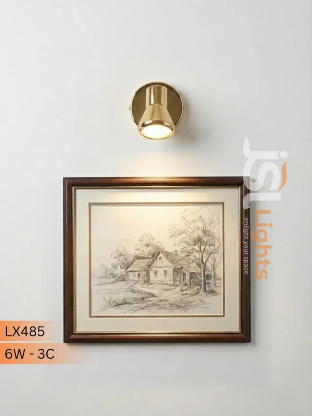 LX485 - 6W Golden Wall Focus Light - 6W, GD