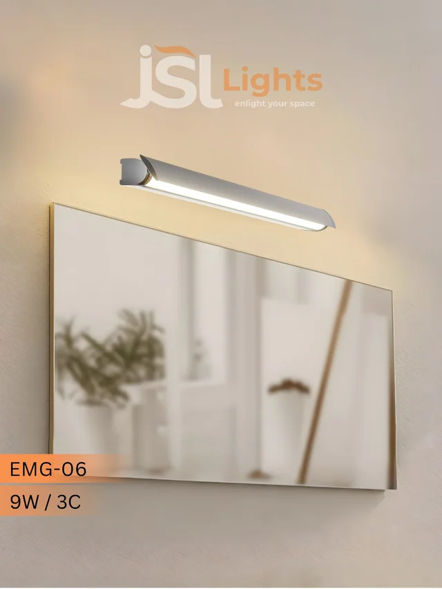 EMG06 LED Mirror Light 9W - 3C | Modern Bathroom Vanity Wall Light - 9W