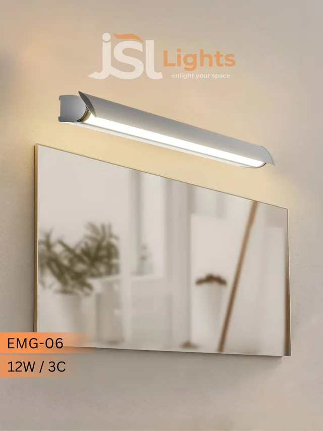 EMG06 LED Mirror Light 12W - 3C | Modern Bathroom Vanity Wall Light - 12W