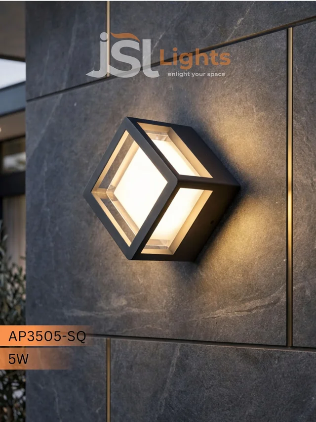 AP3505 SQ 5W LED Bulkhead Wall Light – Rust-Proof Surface Mount IP65 Fitting Outdoor Wall Light - SQ